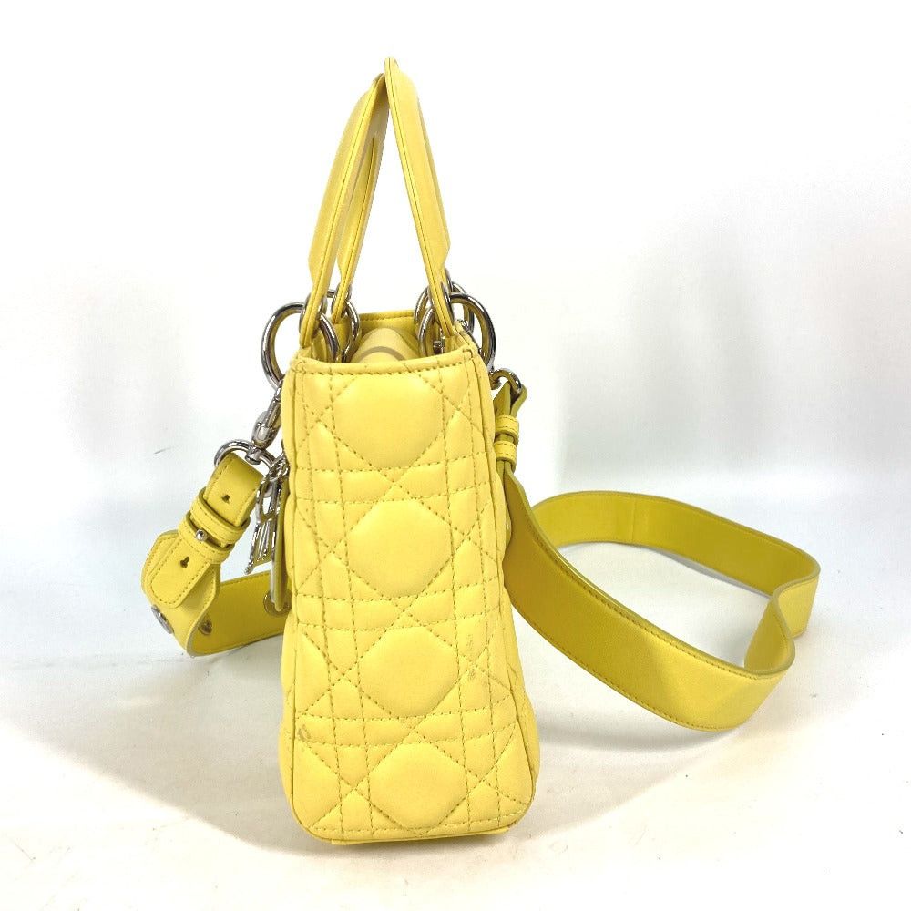 Dior Dior M0532Pcal Lady Ladydior My Abcdior Double Handbag Star Shoulder Bag Lambskin Women Yellow Size ONE SIZE - 4 Thumbnail