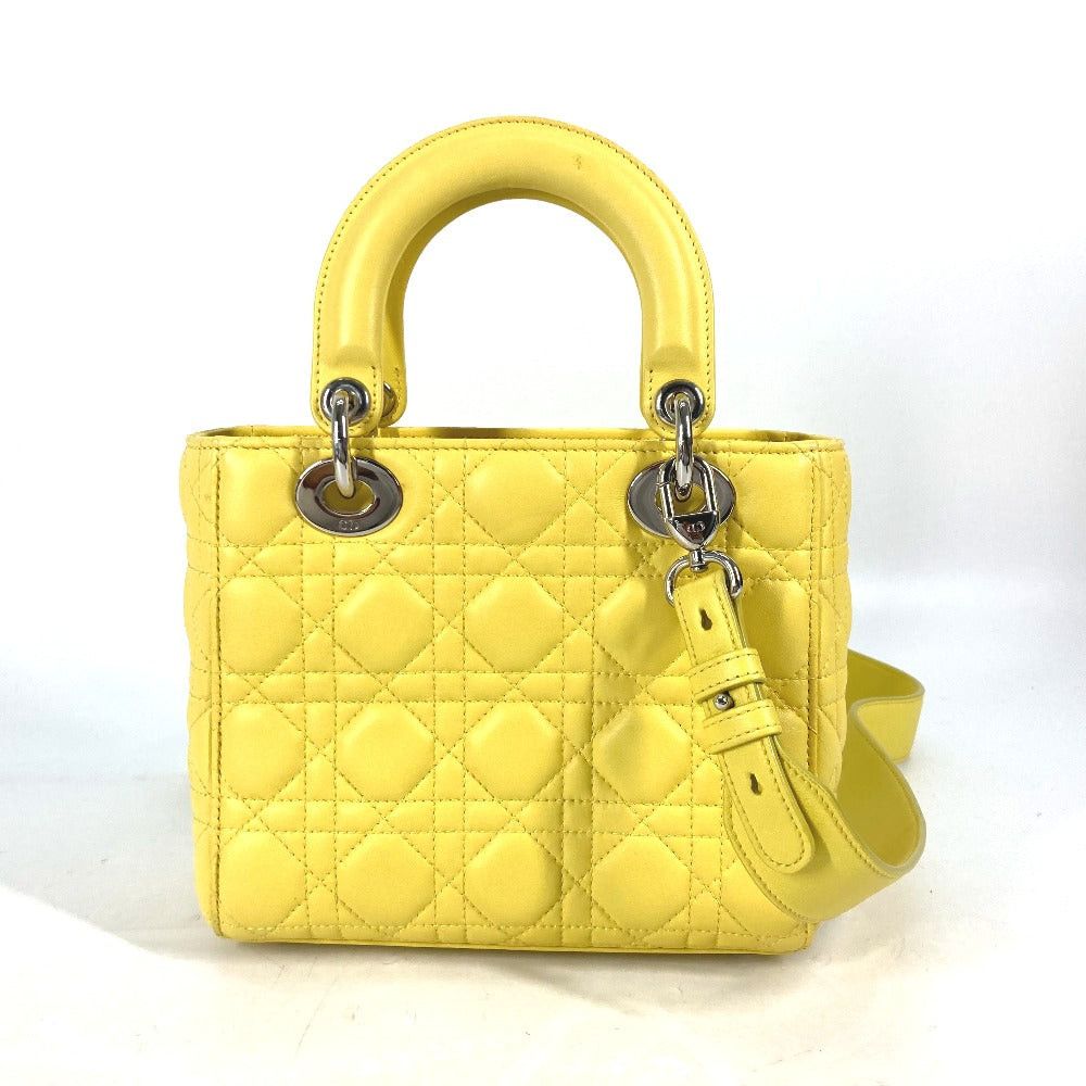 Dior Dior M0532Pcal Lady Ladydior My Abcdior Double Handbag Star Shoulder Bag Lambskin Women Yellow Size ONE SIZE - 2 Thumbnail