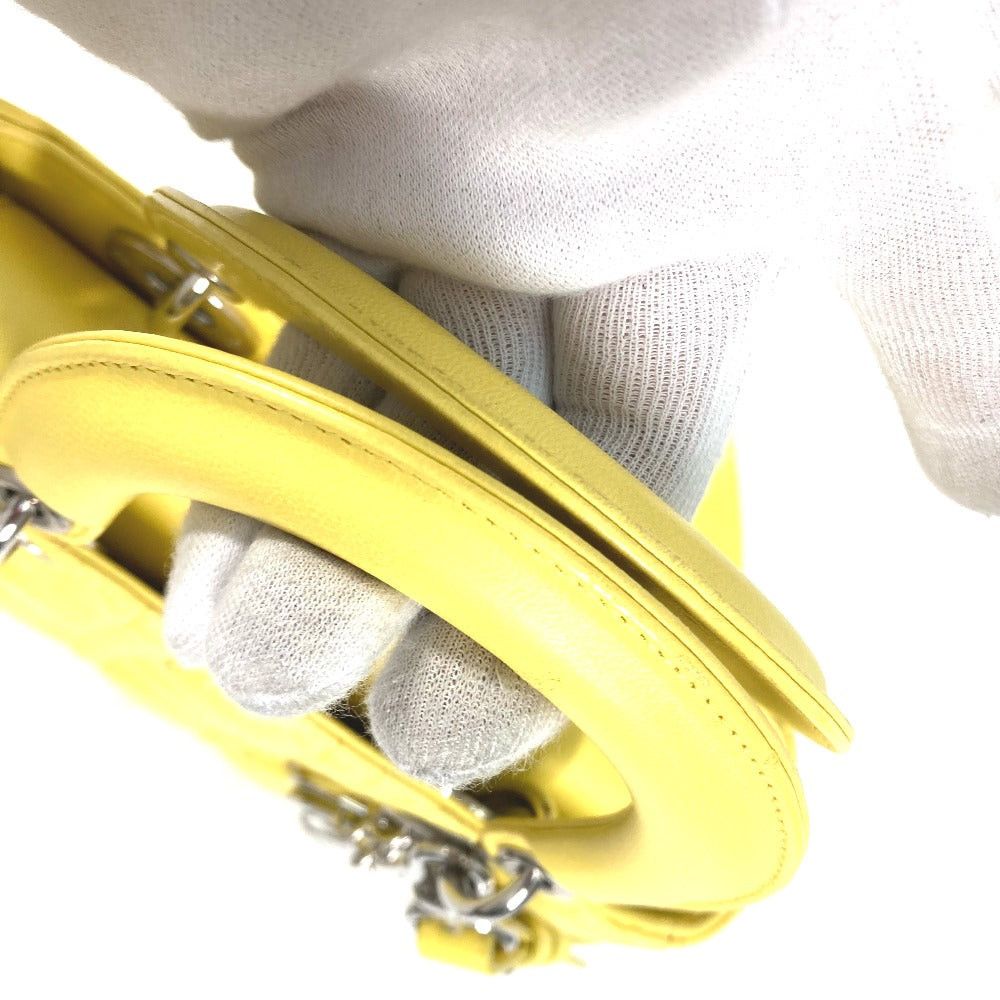 Dior Dior M0532Pcal Lady Ladydior My Abcdior Double Handbag Star Shoulder Bag Lambskin Women Yellow Size ONE SIZE - 6 Thumbnail