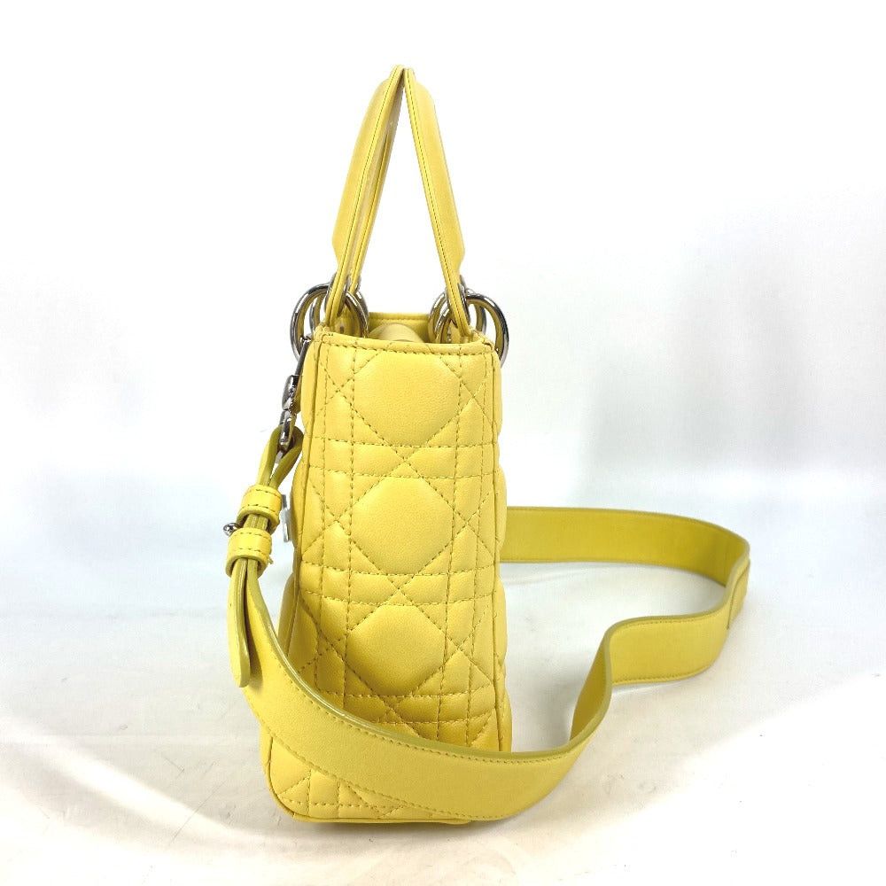 Dior Dior M0532Pcal Lady Ladydior My Abcdior Double Handbag Star Shoulder Bag Lambskin Women Yellow Size ONE SIZE - 3 Thumbnail