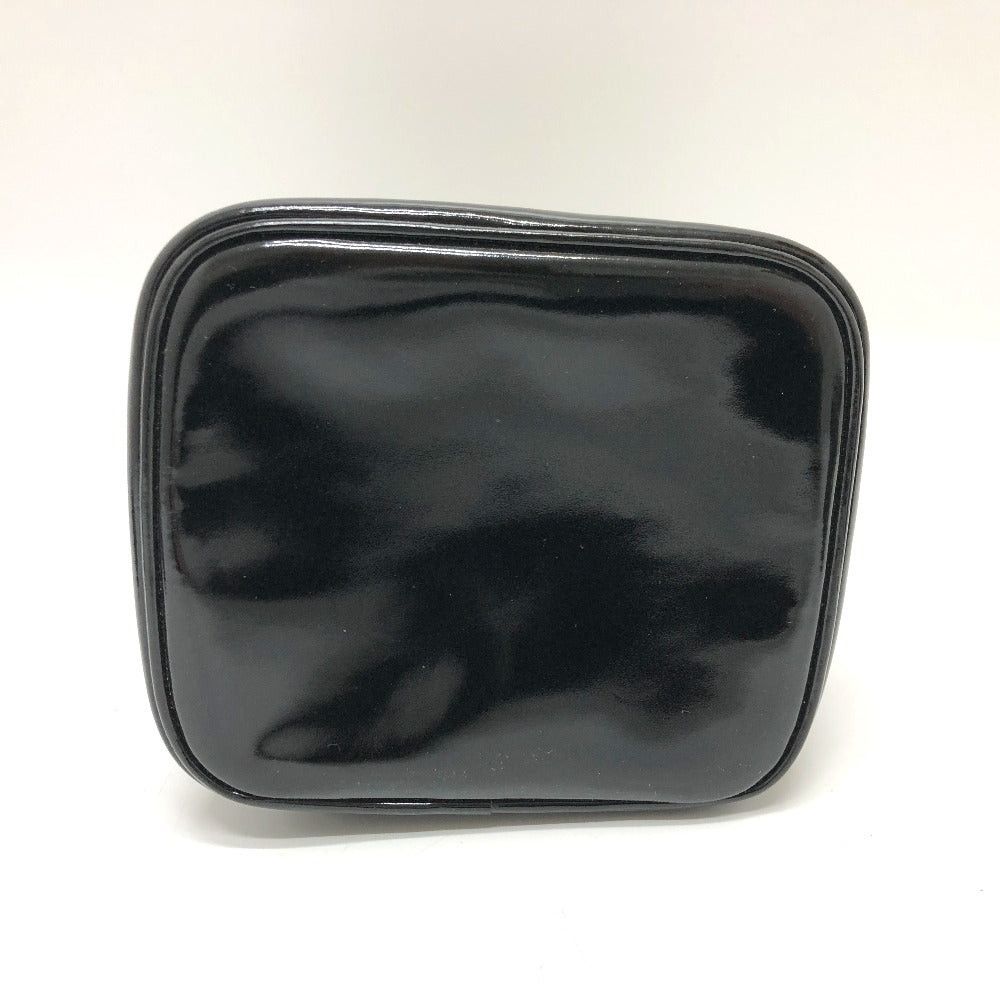 Chanel Chanel A01998 Cc Coco Mark Cosmetic Pouch Vertical Vanity Bag Handbag Enamel Women Black Size ONE SIZE - 4 Thumbnail