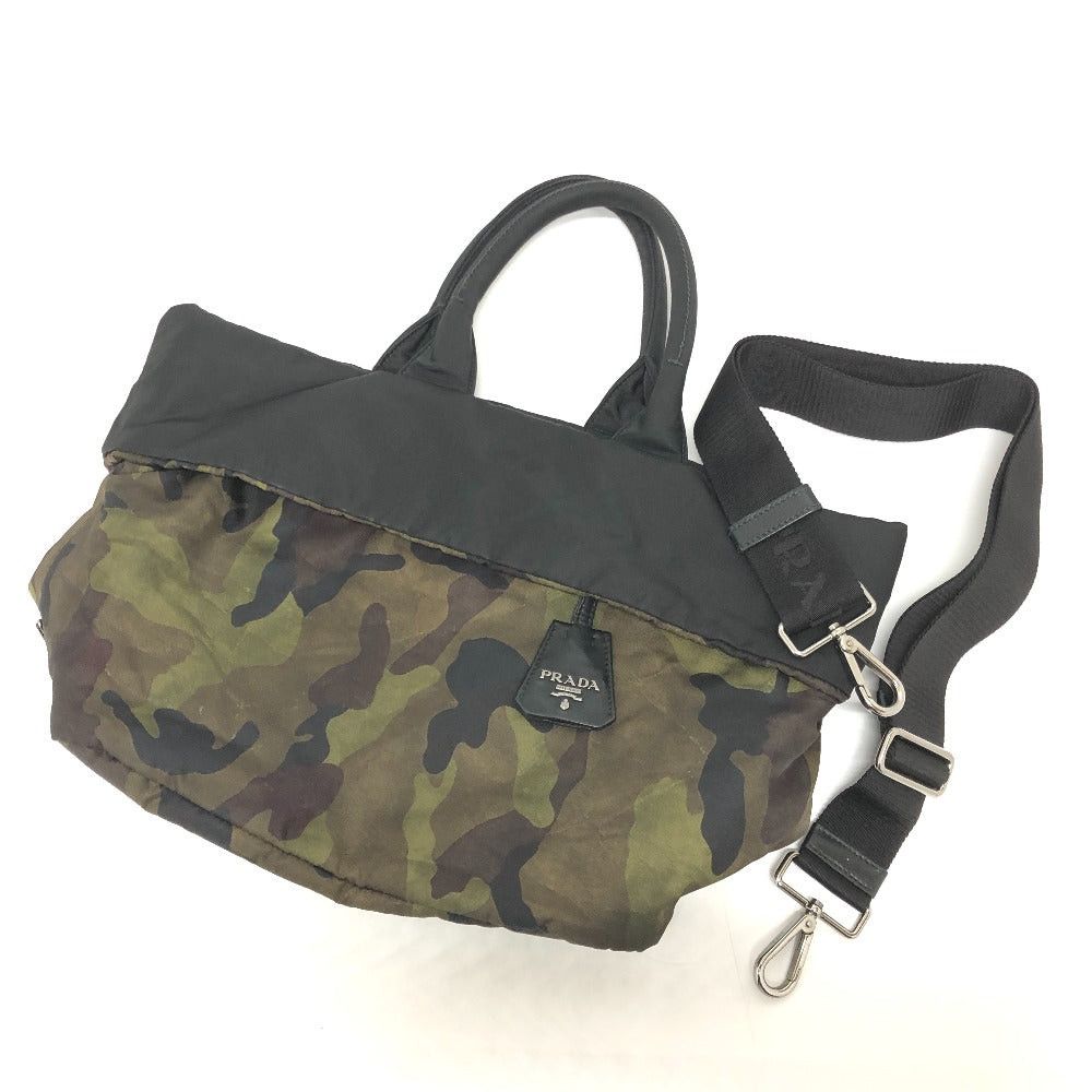 Prada Prada B1959V Camouflage 2 Way Bag Shoulder Handbag Nylon Women Green Size ONE SIZE - 13 Thumbnail