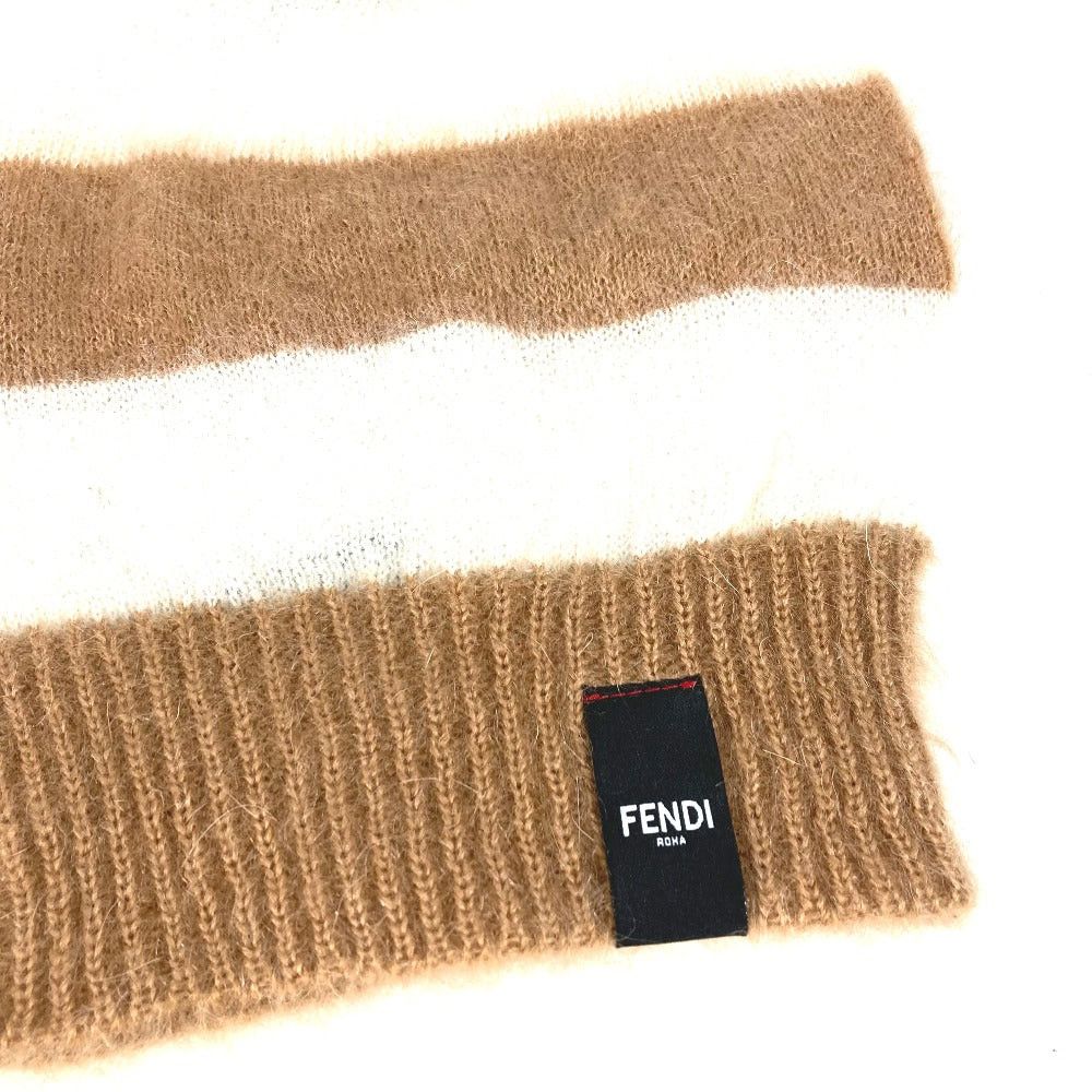 Fendi Fendi Fxq107 Border Beanie Chapeau Knitted Hat Knit Cap Men Brown Size ONE SIZE - 2 Thumbnail
