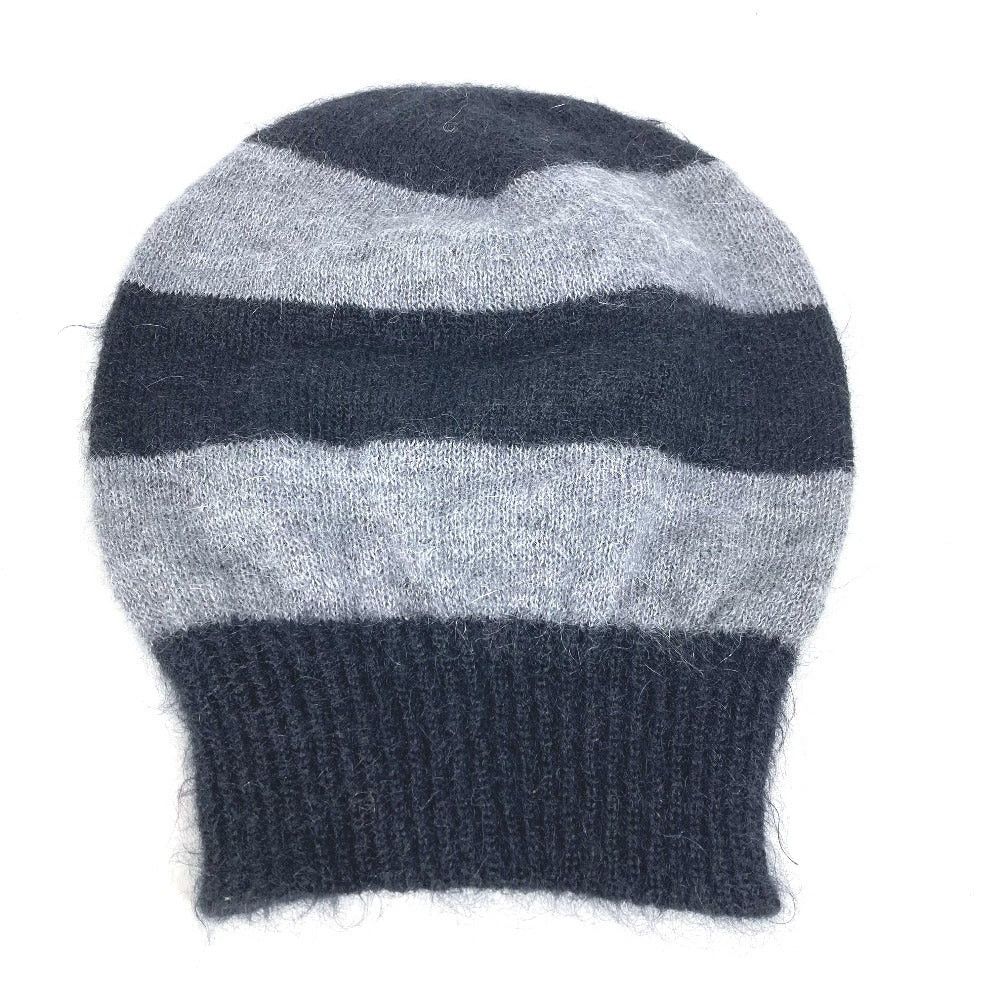 Fendi Fendi Fxq107 Beanie Chapeau Knitted Hat Knit Cap Border Men Black Size ONE SIZE - 2 Thumbnail