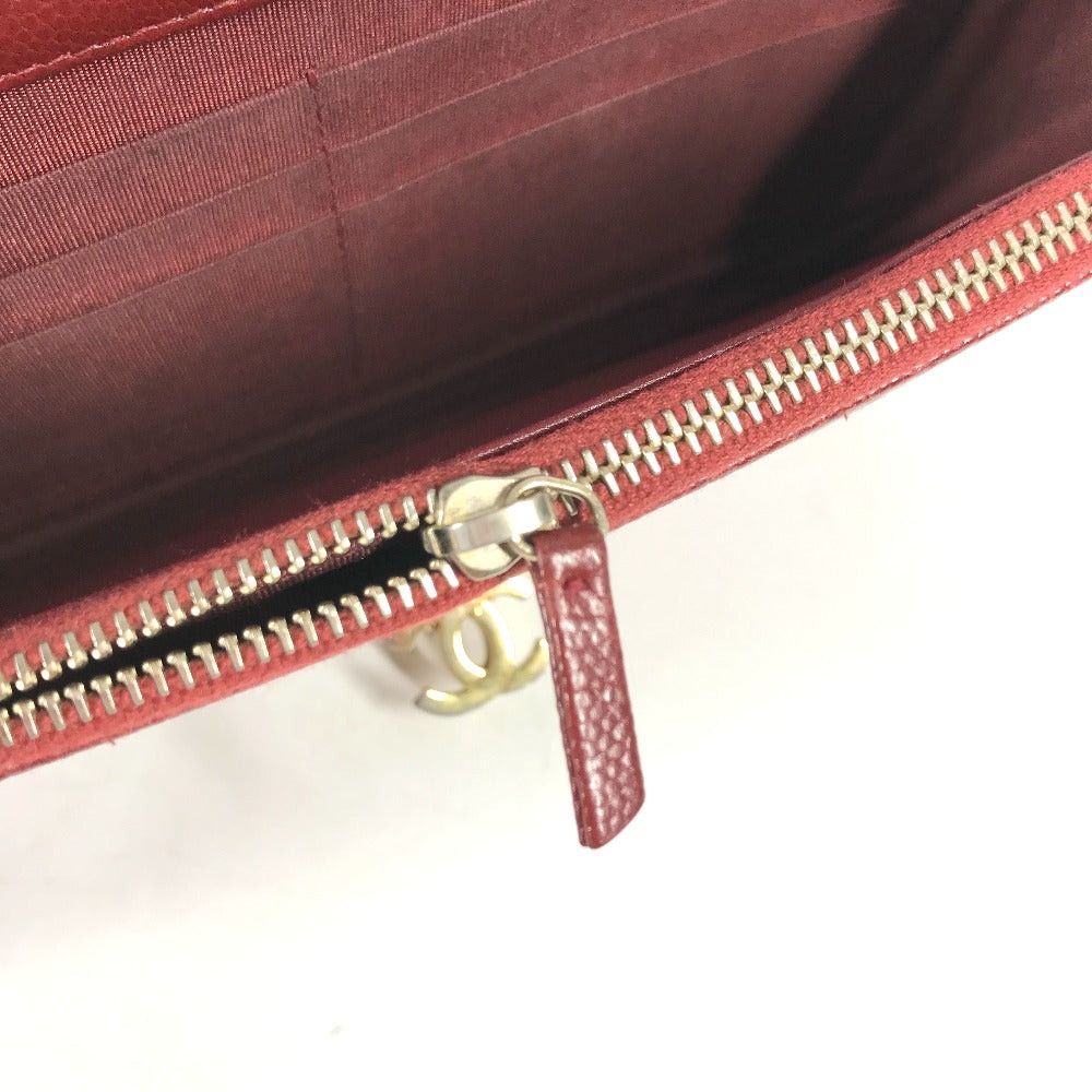 Chanel Chanel Cc Coma Mark Cocolock Chain Wallet Shoulder Bag Shawl Diagonal Hanging (E.G. Of A Rocket) Pochette Metis Long Caviar Skin Women Red And Gold Hardware Size ONE SIZE - 10 Thumbnail