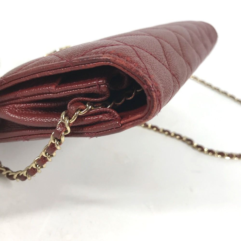 Chanel Chanel Cc Coma Mark Cocolock Chain Wallet Shoulder Bag Shawl Diagonal Hanging (E.G. Of A Rocket) Pochette Metis Long Caviar Skin Women Red And Gold Hardware Size ONE SIZE - 12 Thumbnail