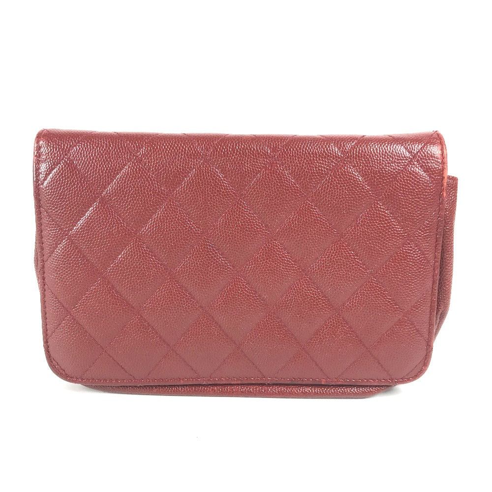 Chanel Chanel Cc Coma Mark Cocolock Chain Wallet Shoulder Bag Shawl Diagonal Hanging (E.G. Of A Rocket) Pochette Metis Long Caviar Skin Women Red And Gold Hardware Size ONE SIZE - 2 Thumbnail