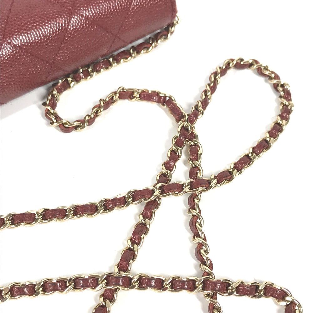 Chanel Chanel Cc Coma Mark Cocolock Chain Wallet Shoulder Bag Shawl Diagonal Hanging (E.G. Of A Rocket) Pochette Metis Long Caviar Skin Women Red And Gold Hardware Size ONE SIZE - 14 Thumbnail