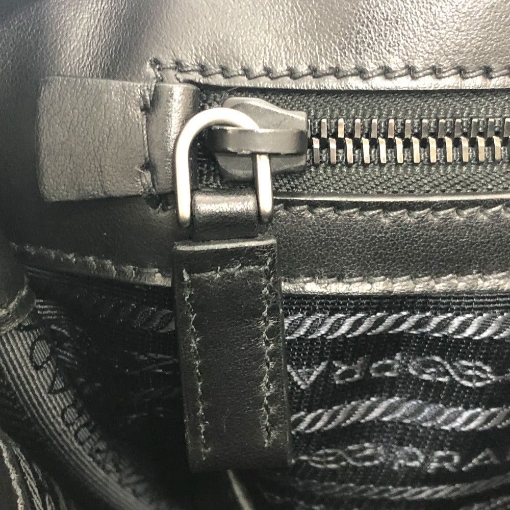 Prada Prada 2Vh013 Triangular Plate Messenger Bag Slanted Lumbar Back Shoulder Briefcase Leather Men Black Size ONE SIZE - 15 Thumbnail