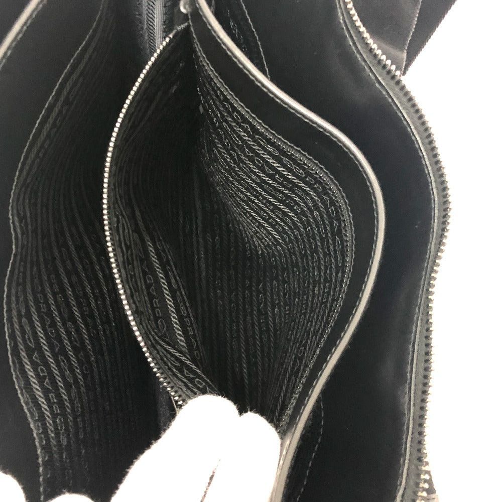 Prada Prada 2Vh013 Triangular Plate Messenger Bag Slanted Lumbar Back Shoulder Briefcase Leather Men Black Size ONE SIZE - 16 Thumbnail