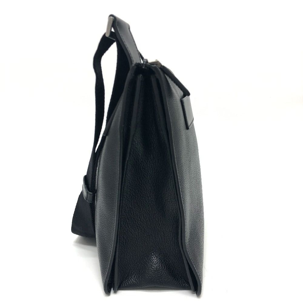 Prada Prada 2Vh013 Triangular Plate Messenger Bag Slanted Lumbar Back Shoulder Briefcase Leather Men Black Size ONE SIZE - 4 Thumbnail