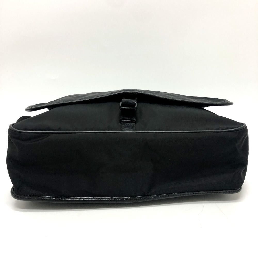 Prada Prada V166 Messenger Bag Shoulder Briefcase Back Slanted Lumbar Nylon/Leather Men Black Size ONE SIZE - 4 Thumbnail