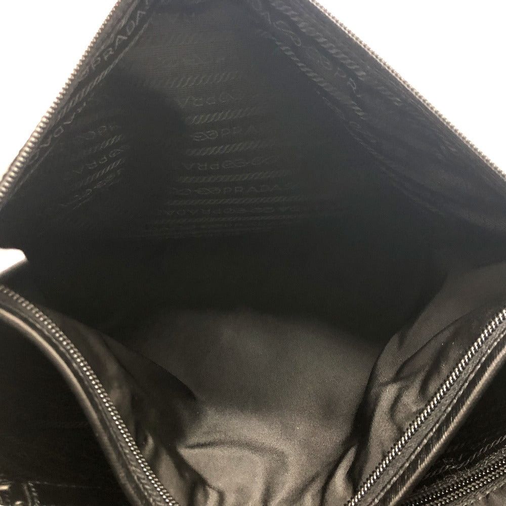 Prada Prada V166 Messenger Bag Shoulder Briefcase Back Slanted Lumbar Nylon/Leather Men Black Size ONE SIZE - 10 Thumbnail