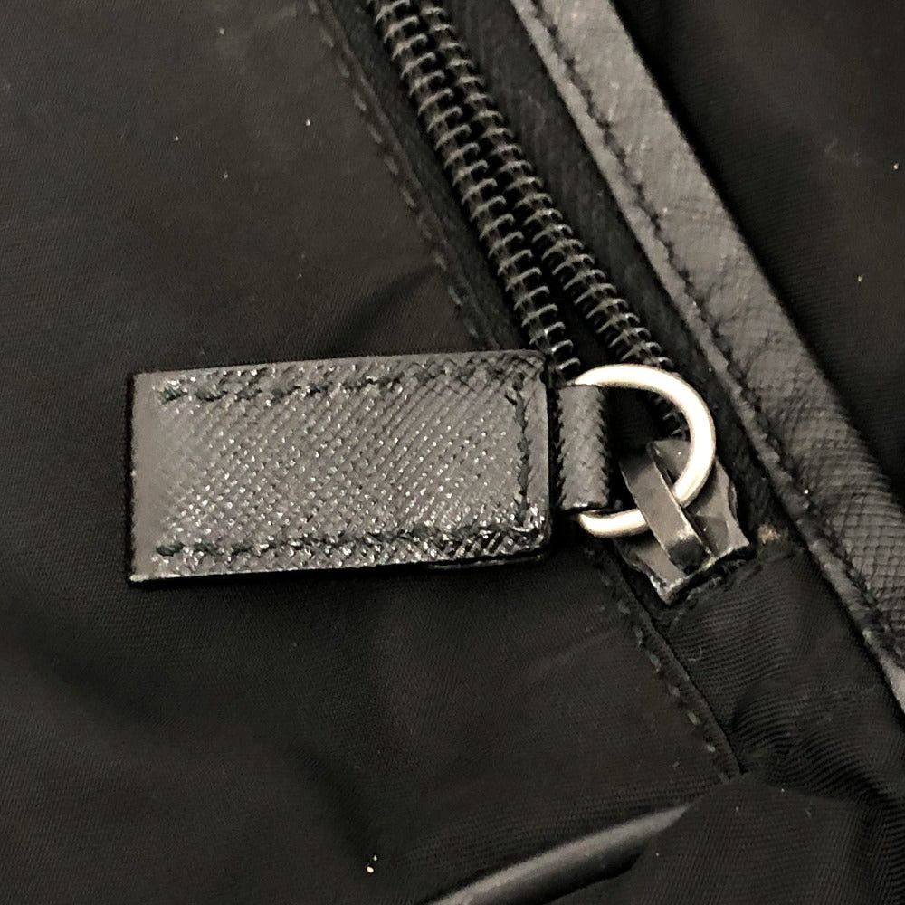 Prada Prada V166 Messenger Bag Shoulder Briefcase Back Slanted Lumbar Nylon/Leather Men Black Size ONE SIZE - 9 Thumbnail