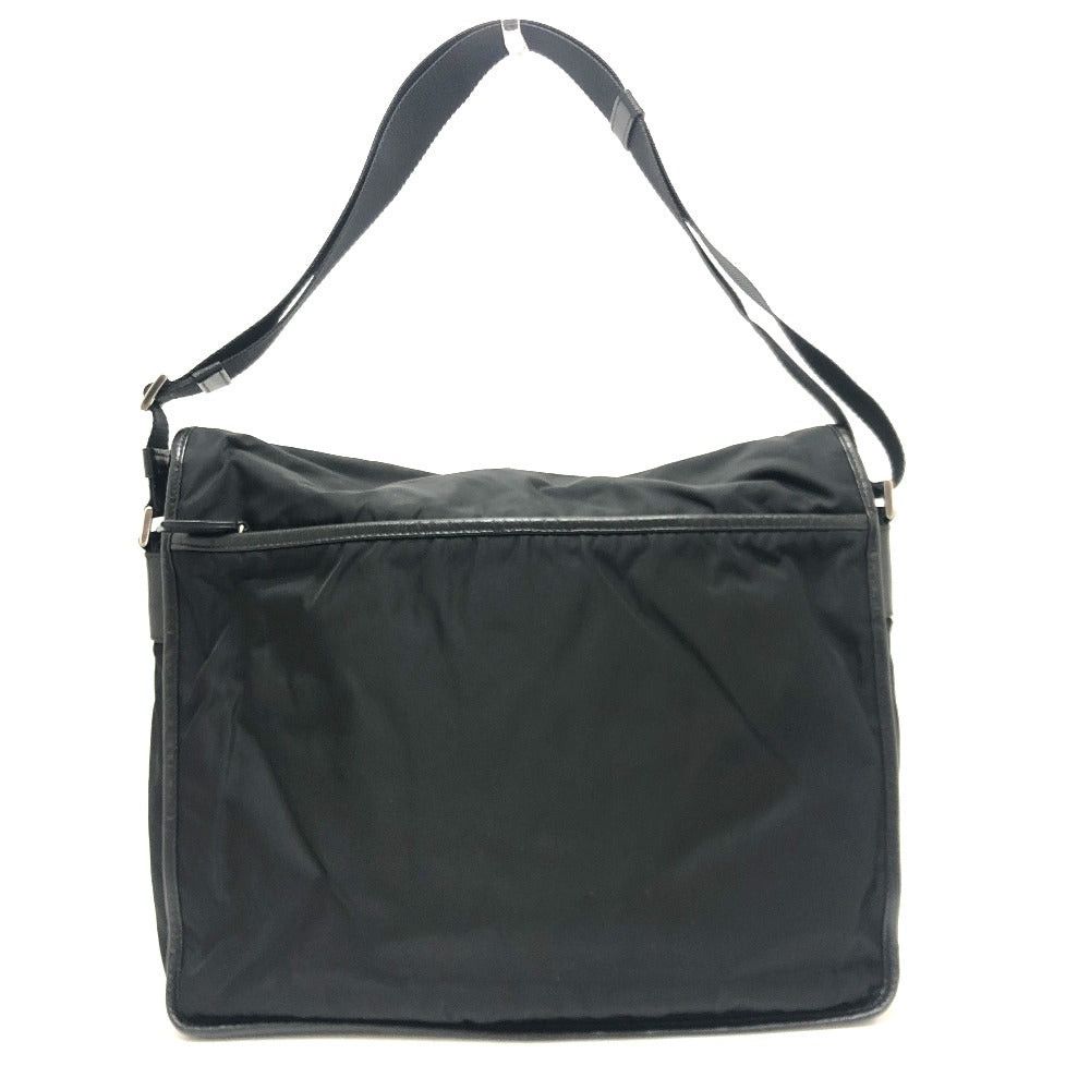 Prada Prada V166 Messenger Bag Shoulder Briefcase Back Slanted Lumbar Nylon/Leather Men Black Size ONE SIZE - 2 Thumbnail