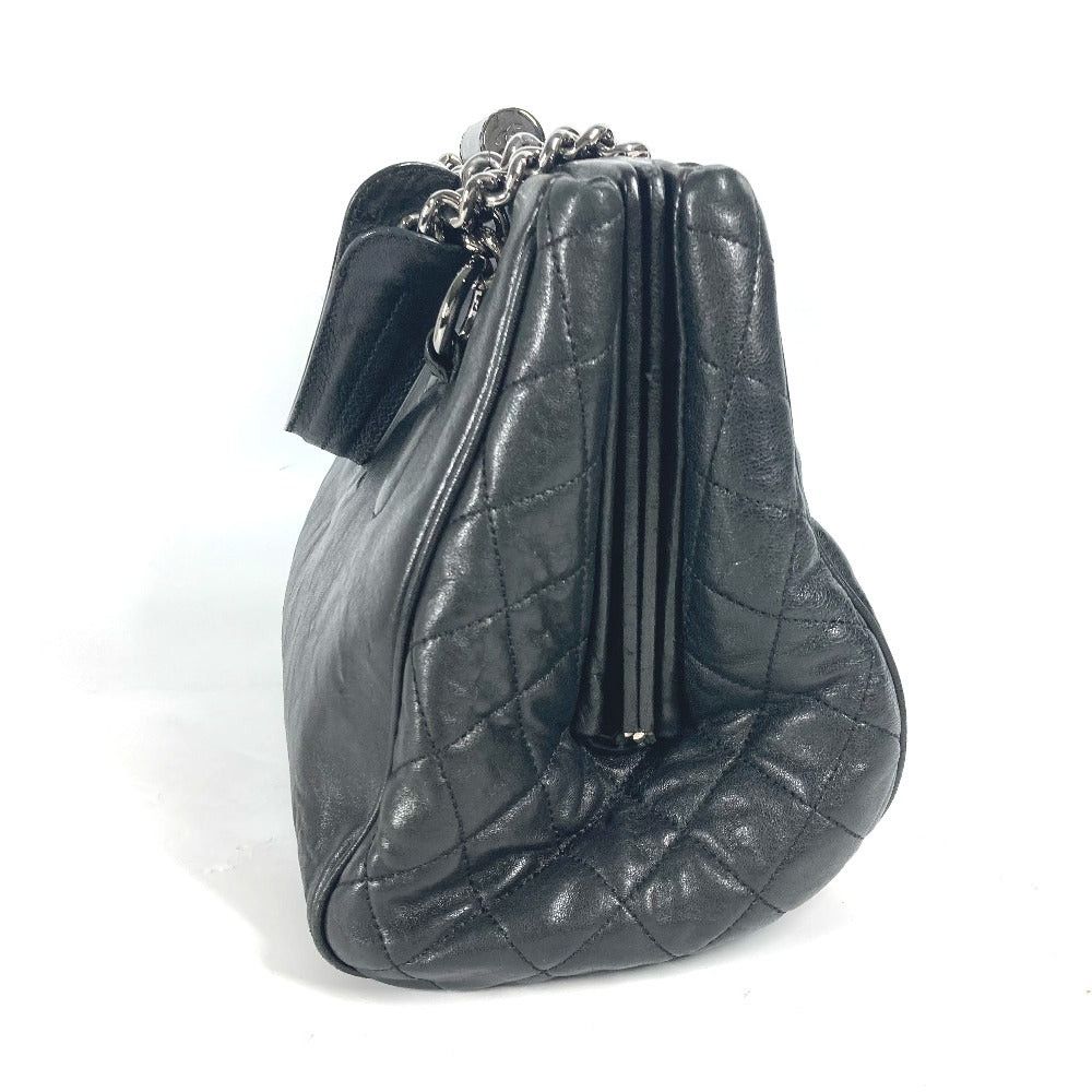 Chanel Chanel Shawl Briefcase Cc Coma Mark Double Chain Shoulder Bag Calf Leather Women Black Size ONE SIZE - 4 Thumbnail