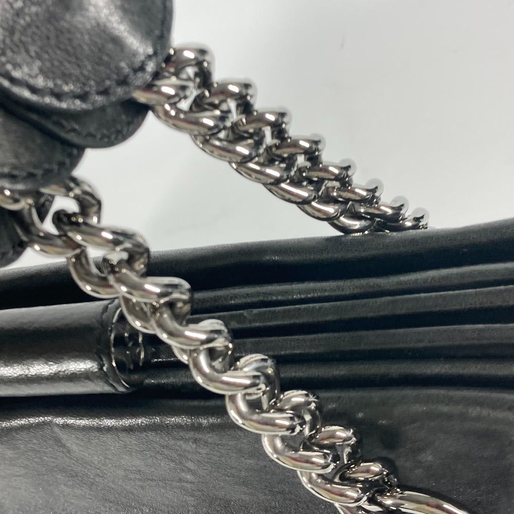 Chanel Chanel Shawl Briefcase Cc Coma Mark Double Chain Shoulder Bag Calf Leather Women Black Size ONE SIZE - 18 Thumbnail