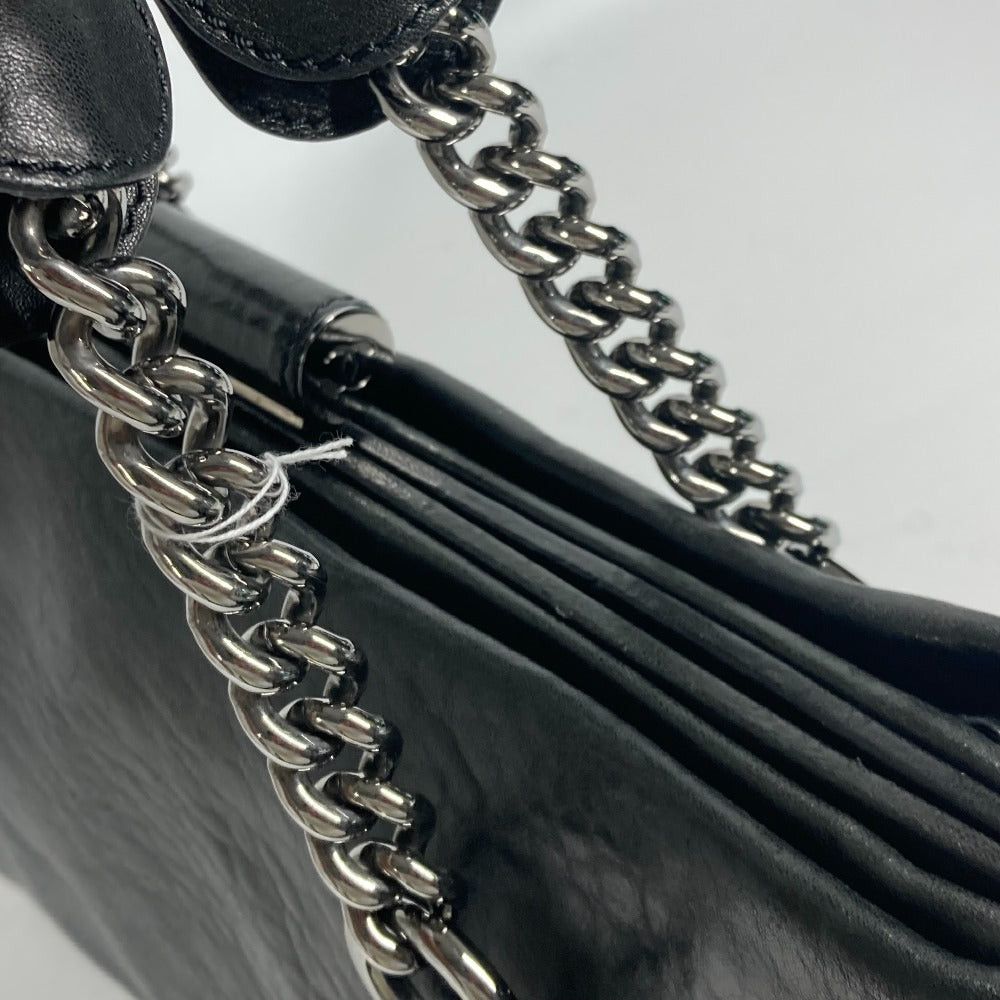 Chanel Chanel Shawl Briefcase Cc Coma Mark Double Chain Shoulder Bag Calf Leather Women Black Size ONE SIZE - 16 Thumbnail