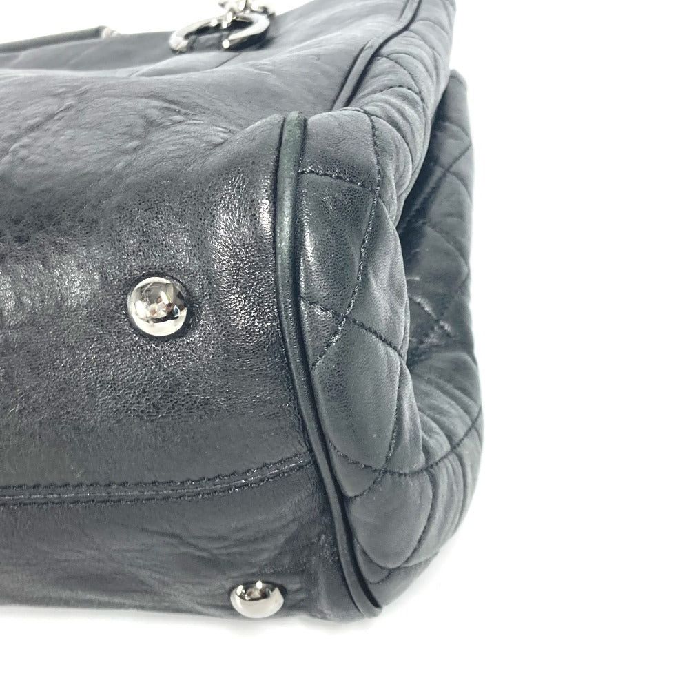 Chanel Chanel Shawl Briefcase Cc Coma Mark Double Chain Shoulder Bag Calf Leather Women Black Size ONE SIZE - 7 Thumbnail