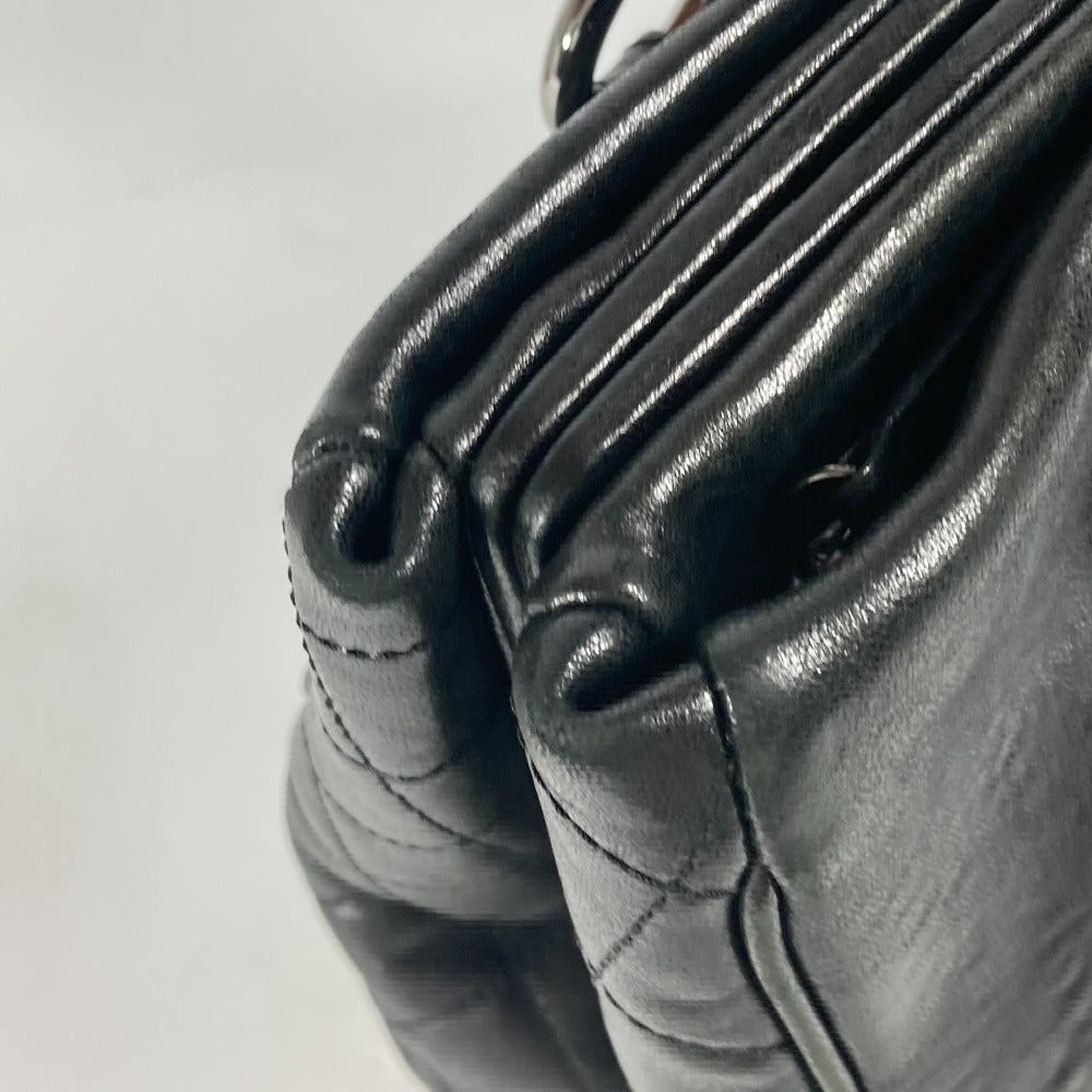 Chanel Chanel Shawl Briefcase Cc Coma Mark Double Chain Shoulder Bag Calf Leather Women Black Size ONE SIZE - 13 Thumbnail
