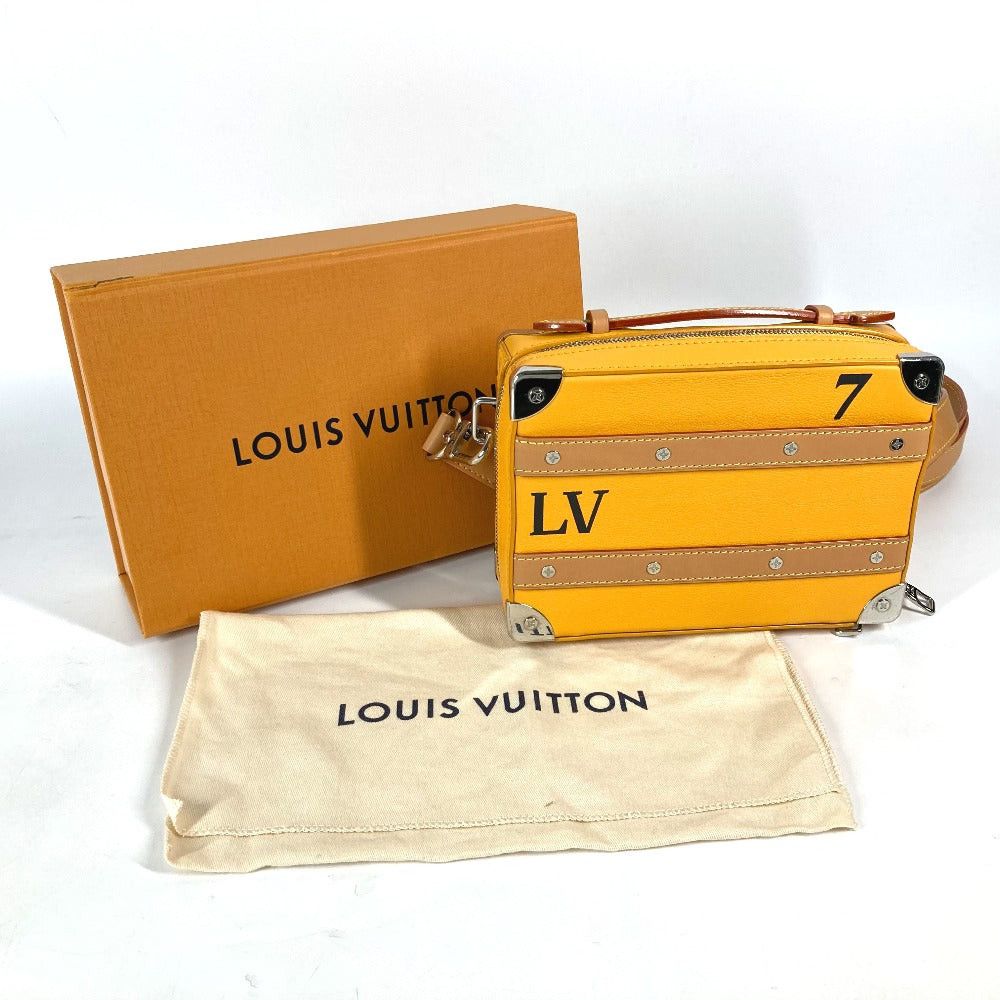 Louis Vuitton Louis Vuitton M59669 Virgil Abloh Handle Soft Trunk Briefcase Handbag Shoulder Bag Calf Leather Men Saffron Orange Size ONE SIZE - 18 Thumbnail