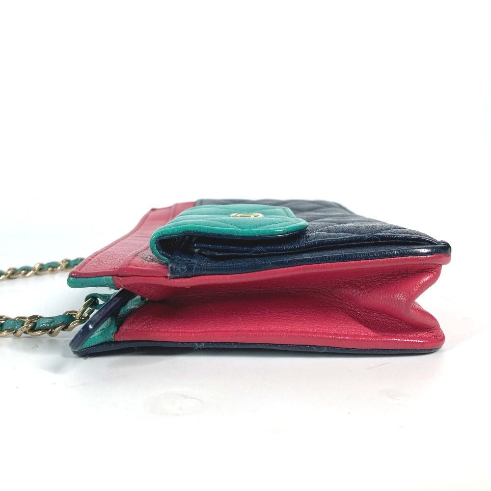 Chanel Chanel Ap1138 2020 Cruise Tricolor Chain Wallet Cc Coma Mark Briefcase Shoulder Bag Diagonal Hanging (E.G. Of A Rocket) Pochette Metis Long Caviar Skin Women Navy Size ONE SIZE - 4 Thumbnail