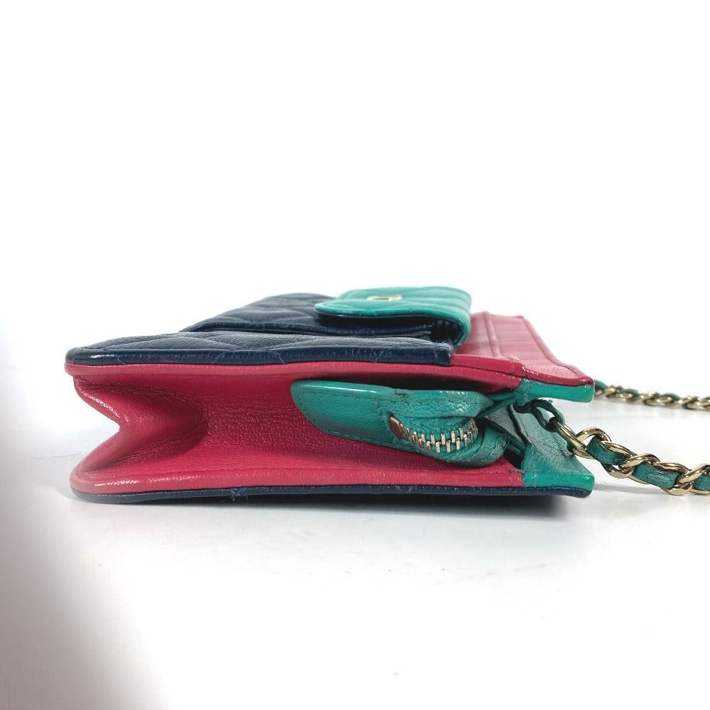 Chanel Chanel Ap1138 2020 Cruise Tricolor Chain Wallet Cc Coma Mark Briefcase Shoulder Bag Diagonal Hanging (E.G. Of A Rocket) Pochette Metis Long Caviar Skin Women Navy Size ONE SIZE - 5 Thumbnail