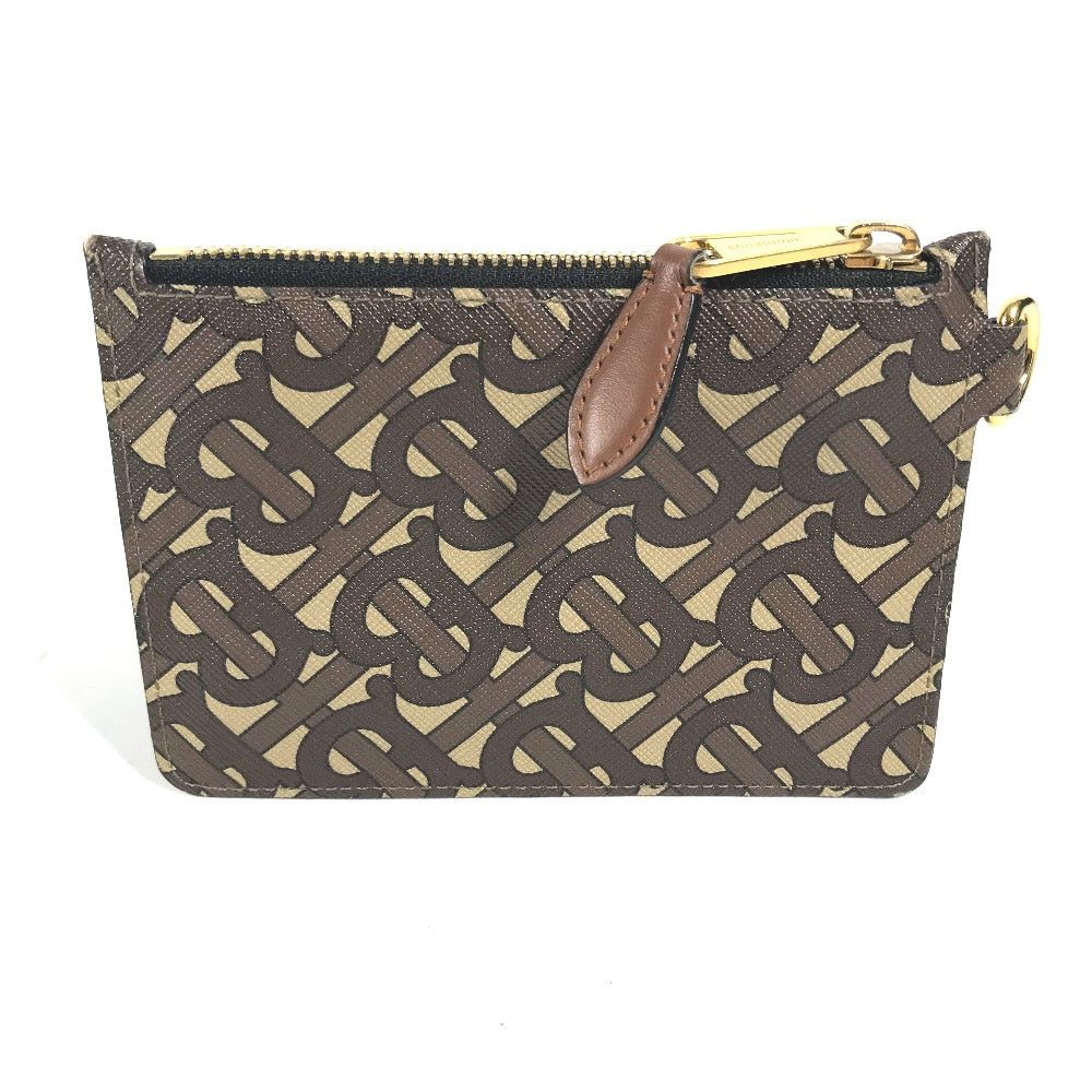 Burberry Burberry Tb Logo Wallet Change Purse Pouch Coin Leather/Pvc Women Brown Size ONE SIZE - 2 Thumbnail