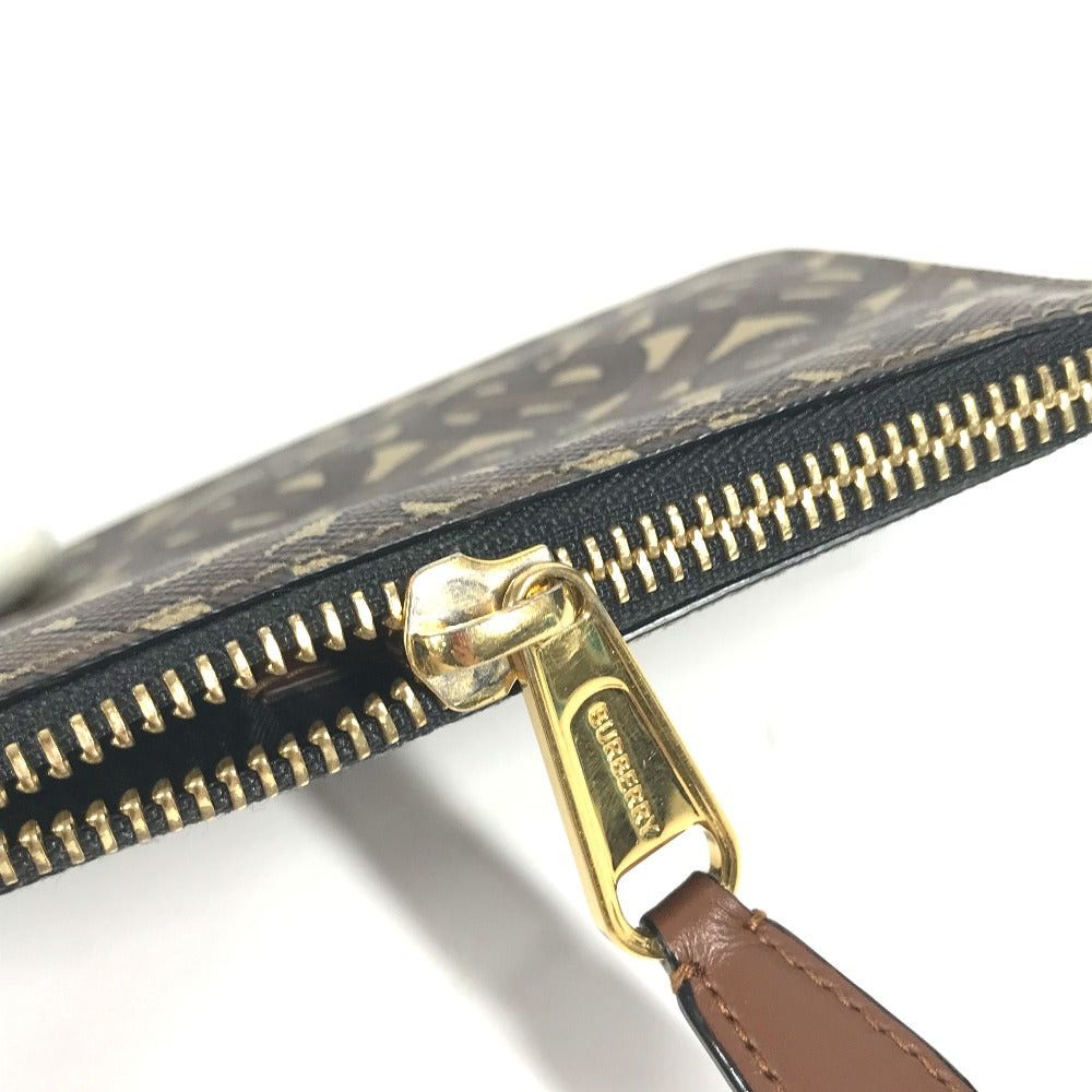 Burberry Burberry Tb Logo Wallet Change Purse Pouch Coin Leather/Pvc Women Brown Size ONE SIZE - 7 Thumbnail