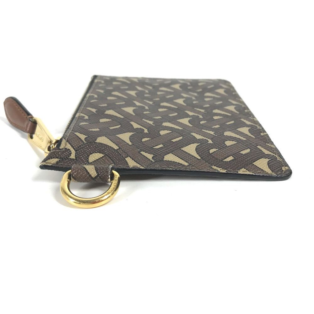 Burberry Burberry Tb Logo Wallet Change Purse Pouch Coin Leather/Pvc Women Brown Size ONE SIZE - 4 Thumbnail