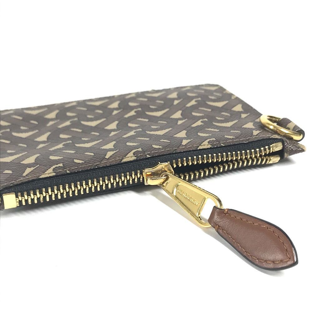 Burberry Burberry Tb Logo Wallet Change Purse Pouch Coin Leather/Pvc Women Brown Size ONE SIZE - 6 Thumbnail