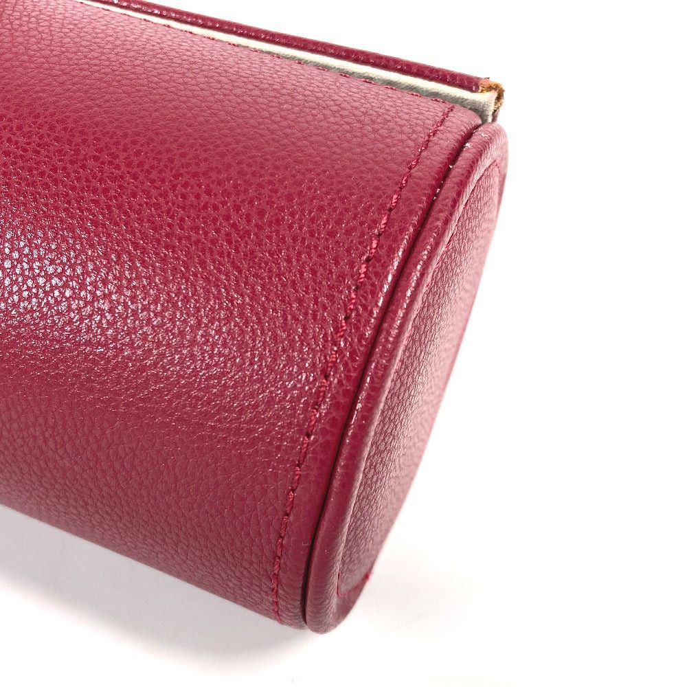 Salvatore Ferragamo Salvatore Ferragamo Logo Watchcase Watch Case Pouch Leather Men Red Size ONE SIZE - 8 Thumbnail