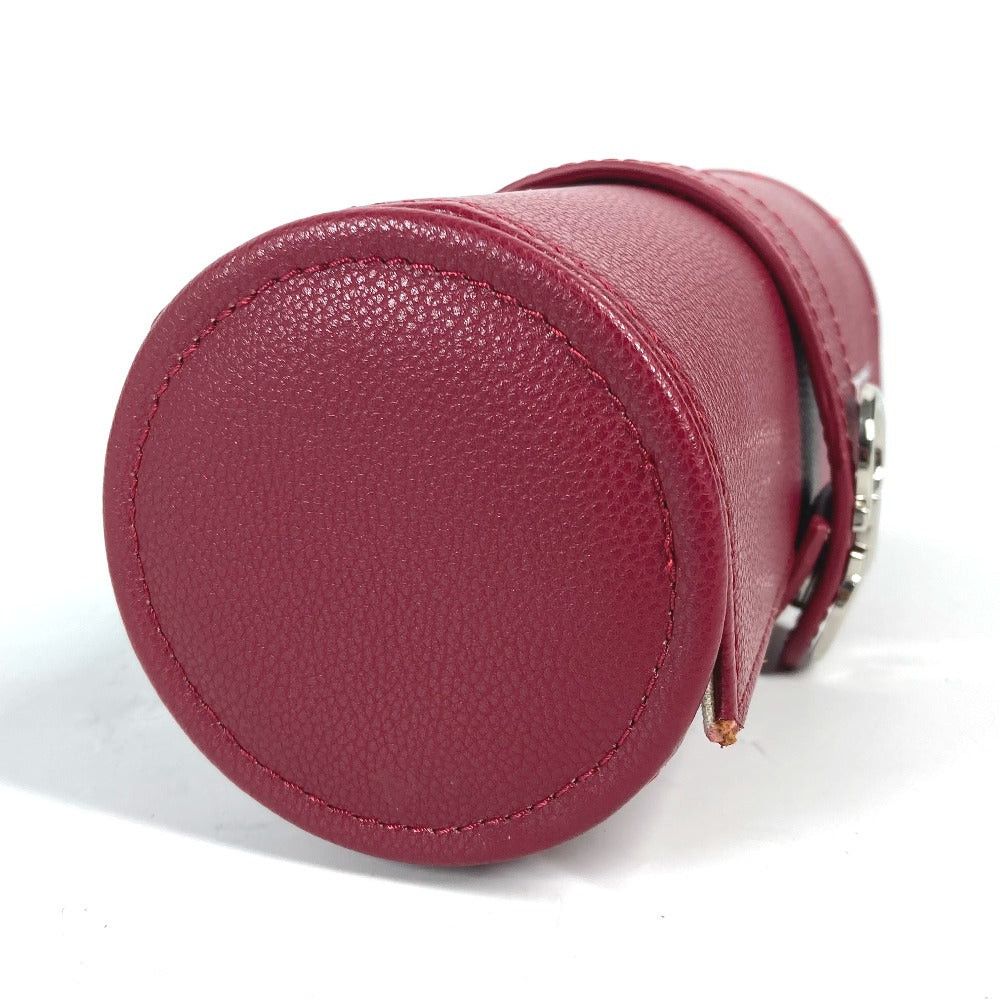 Salvatore Ferragamo Salvatore Ferragamo Logo Watchcase Watch Case Pouch Leather Men Red Size ONE SIZE - 3 Thumbnail