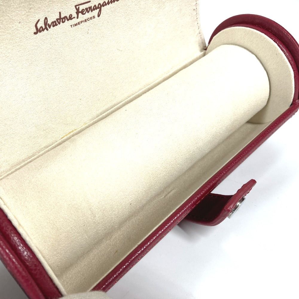 Salvatore Ferragamo Salvatore Ferragamo Logo Watchcase Watch Case Pouch Leather Men Red Size ONE SIZE - 10 Thumbnail