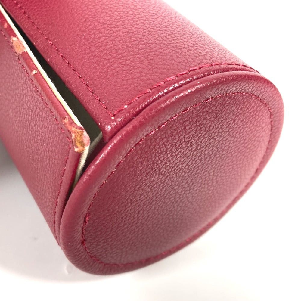 Salvatore Ferragamo Salvatore Ferragamo Logo Watchcase Watch Case Pouch Leather Men Red Size ONE SIZE - 9 Thumbnail