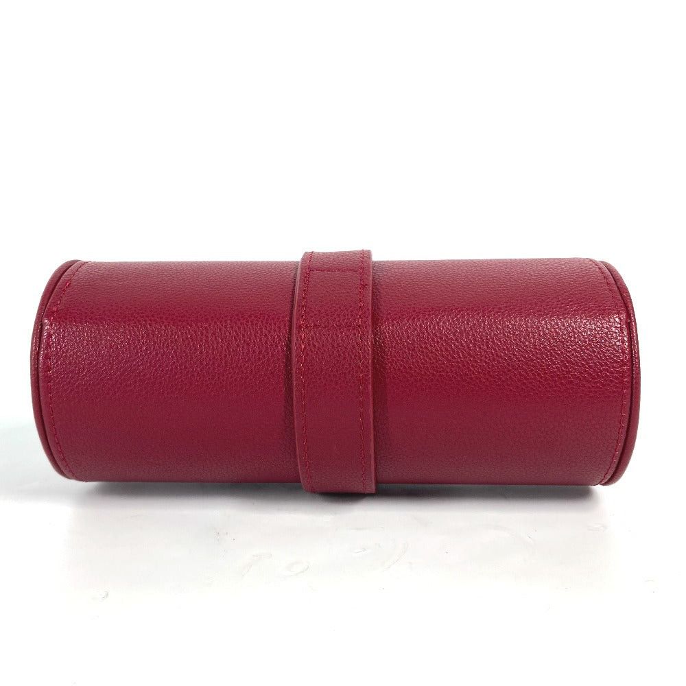 Salvatore Ferragamo Salvatore Ferragamo Logo Watchcase Watch Case Pouch Leather Men Red Size ONE SIZE - 2 Thumbnail