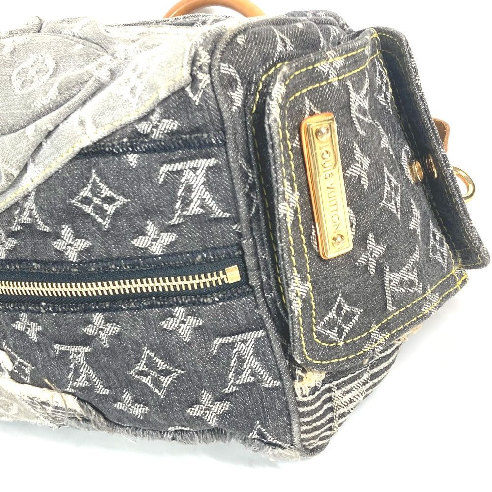 Louis Vuitton Louis Vuitton M95381 Monogram Denim Patchwork Speedy 30 Briefcase Handbag Boston Bag Unisex Black Size ONE SIZE - 6 Thumbnail
