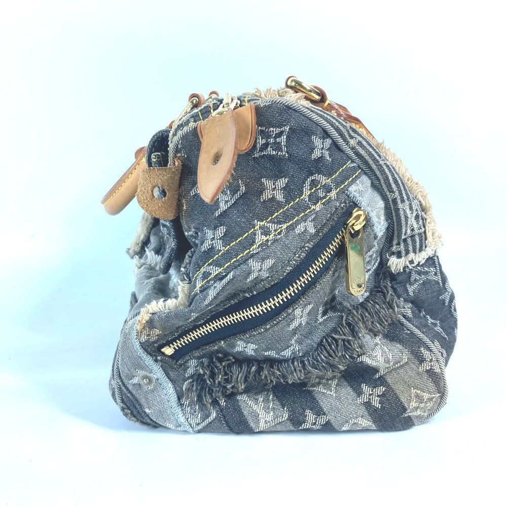 Louis Vuitton Louis Vuitton M95381 Monogram Denim Patchwork Speedy 30 Briefcase Handbag Boston Bag Unisex Black Size ONE SIZE - 4 Thumbnail