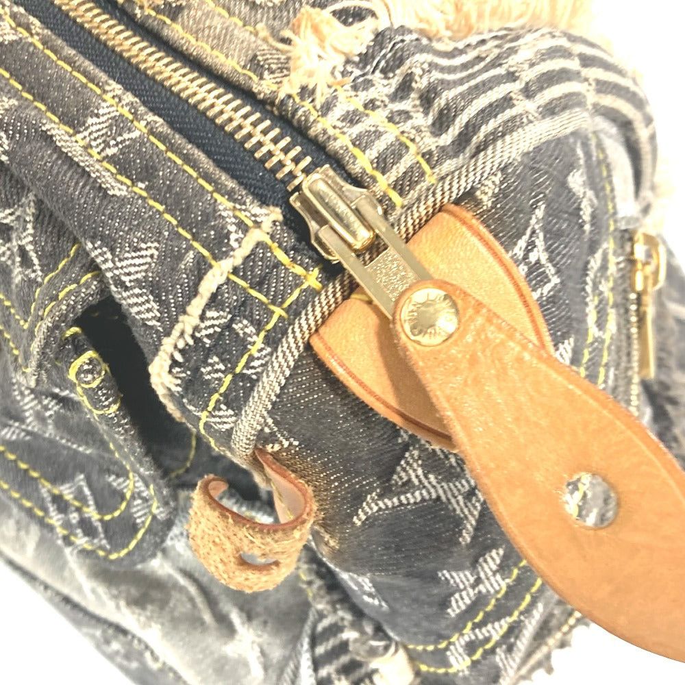 Louis Vuitton Louis Vuitton M95381 Monogram Denim Patchwork Speedy 30 Briefcase Handbag Boston Bag Unisex Black Size ONE SIZE - 10 Thumbnail