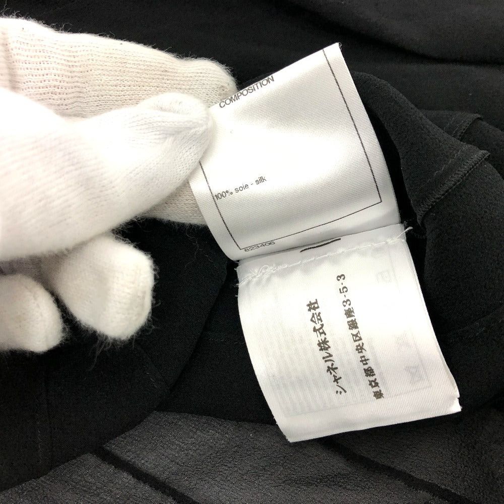 Chanel Chanel P55115 Apparel (Clothing) Long Sleeves Tops See-Through Camellia Brooch Blouse Silk Women Black Size XS / US 0-2 / IT 36-38 - 6 Thumbnail