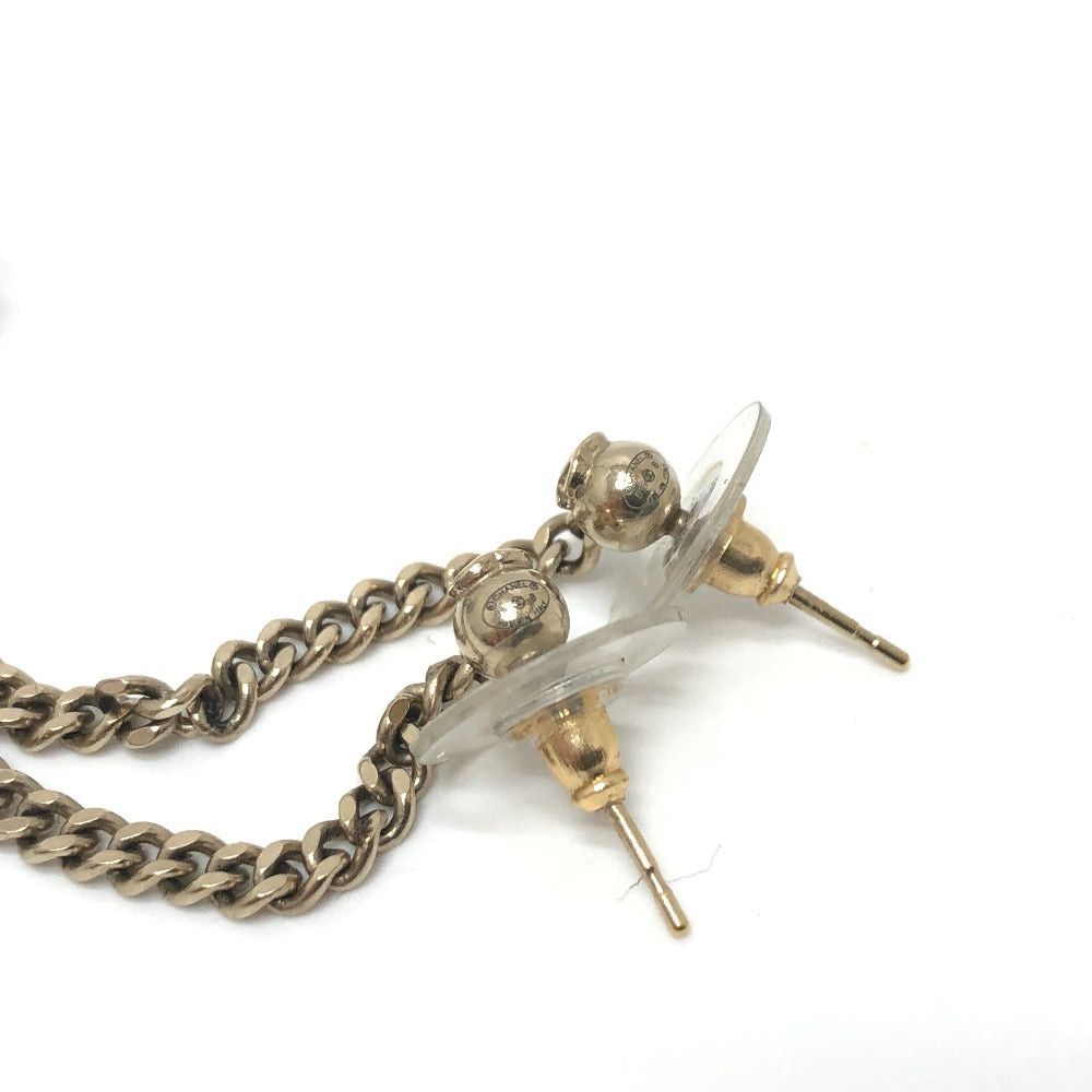 Chanel Chanel 16B Faux Pearl Chain Earrings Accessories Metal Women Gold Size ONE SIZE - 8 Thumbnail