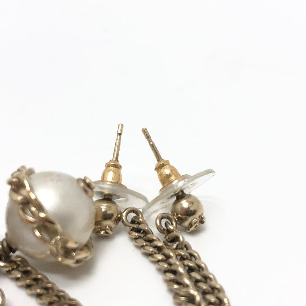 Chanel Chanel 16B Faux Pearl Chain Earrings Accessories Metal Women Gold Size ONE SIZE - 11 Thumbnail