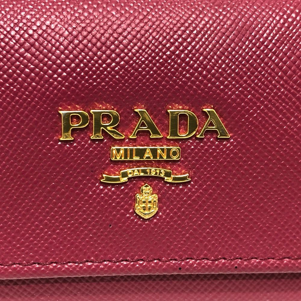 Prada Prada 1M0223 Logo Six In A Row Key Case Saffiano Leather Women Pink Size ONE SIZE - 8 Thumbnail