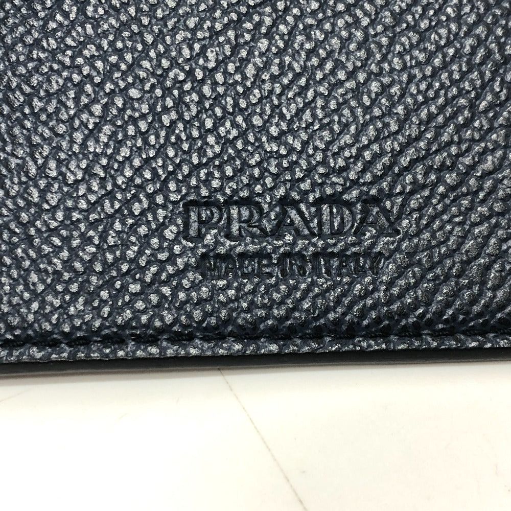 Prada Prada 2Mv015 Long Wallet Vittero Microgoure Folded In Half Leather Women Blue Size ONE SIZE - 10 Thumbnail