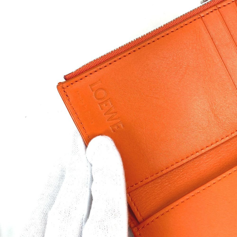 Loewe Loewe C821S33X07 Anagram Vertical Wallet Small Compact Threefold Leather Women Vivid Orange Size ONE SIZE - 7 Thumbnail