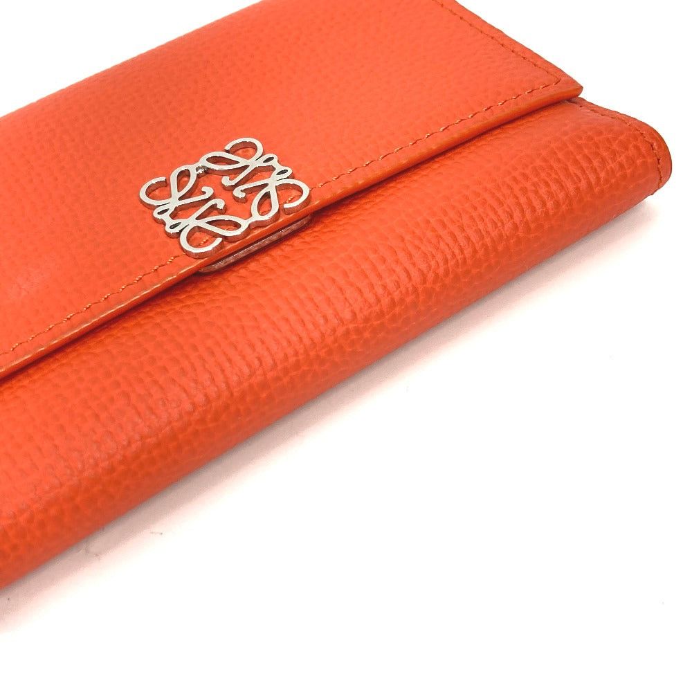 Loewe Loewe C821S33X07 Anagram Vertical Wallet Small Compact Threefold Leather Women Vivid Orange Size ONE SIZE - 4 Thumbnail