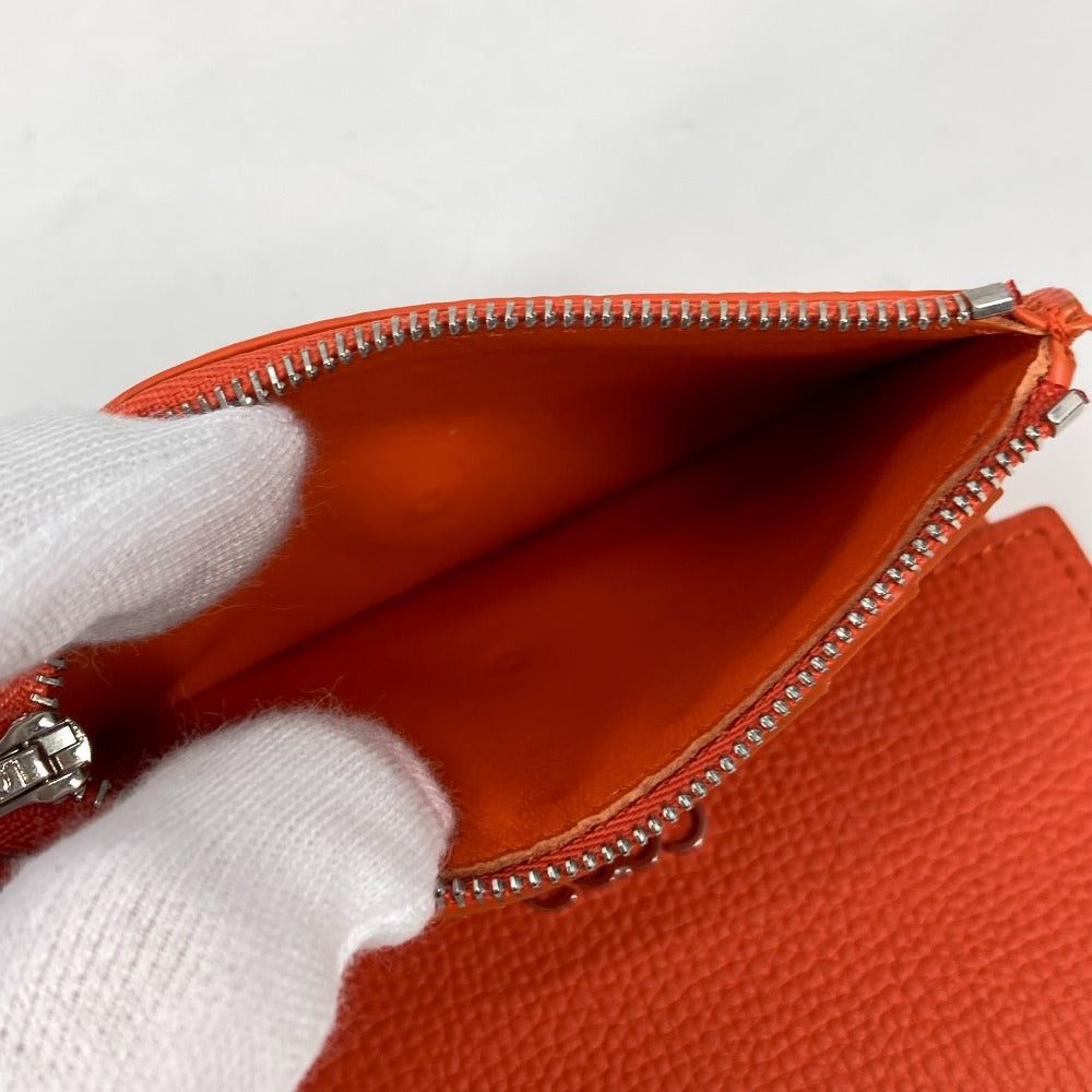 Loewe Loewe C821S33X07 Anagram Vertical Wallet Small Compact Threefold Leather Women Vivid Orange Size ONE SIZE - 9 Thumbnail