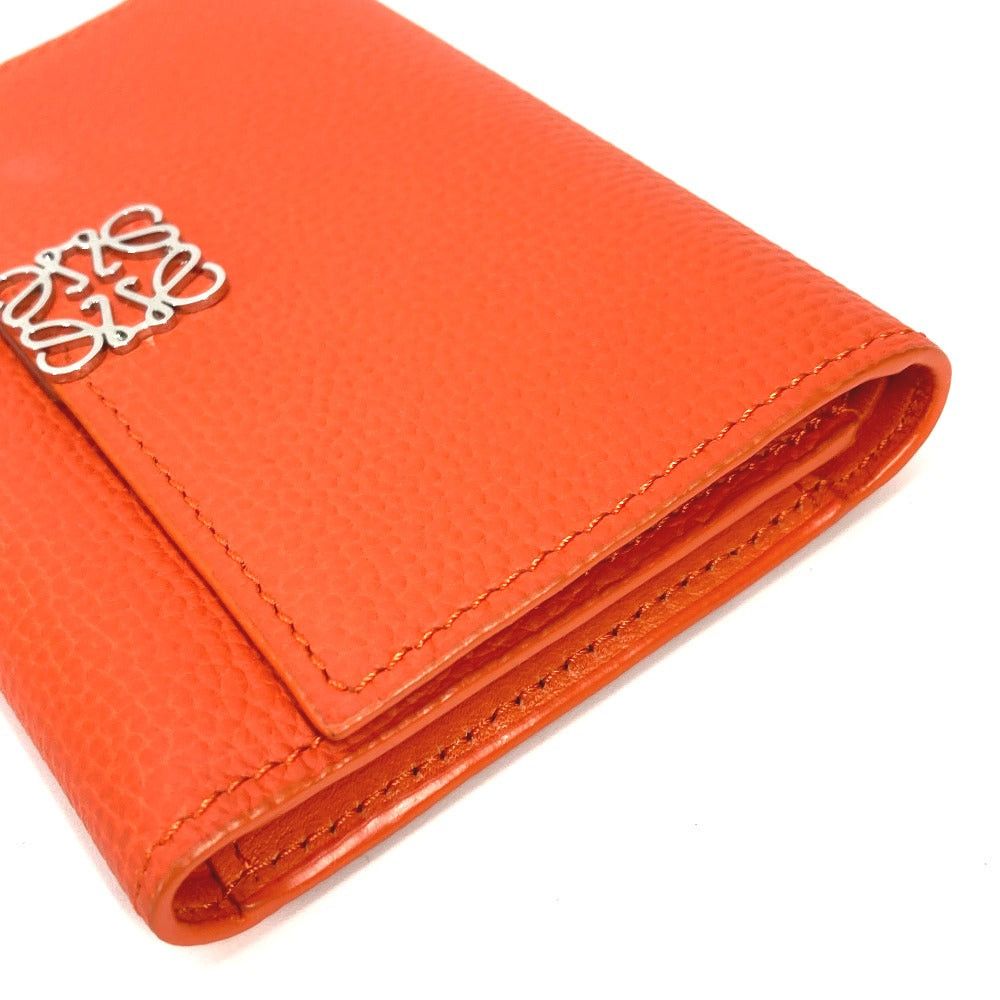 Loewe Loewe C821S33X07 Anagram Vertical Wallet Small Compact Threefold Leather Women Vivid Orange Size ONE SIZE - 5 Thumbnail