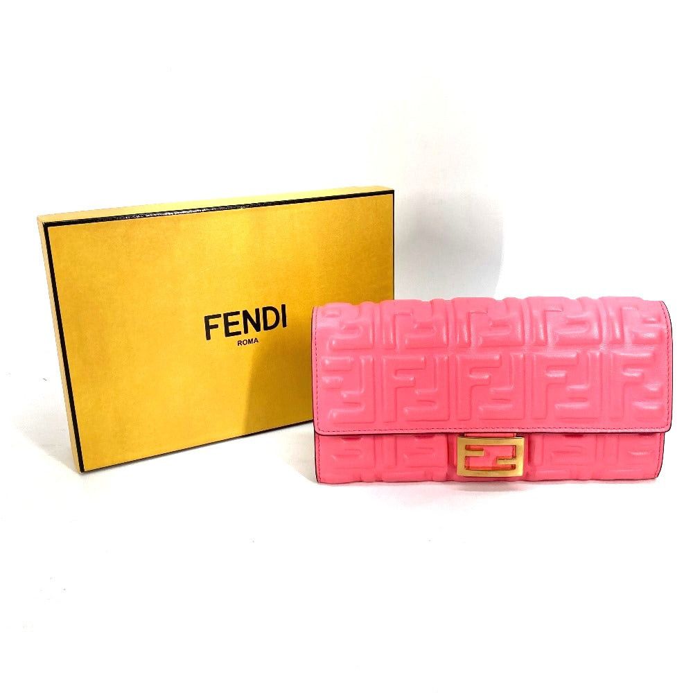 Fendi Fendi 8M0251 Zukka Baguette Continental Flap Doubled Long Wallet Leather Women Size ONE SIZE - 10 Thumbnail