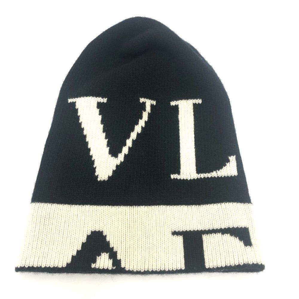 Valentino Valentino Logo Knitted Hat Beanie Apparel (Clothing) Fashion Accessory Accessories Wool Men Black Size ONE SIZE - 6 Thumbnail